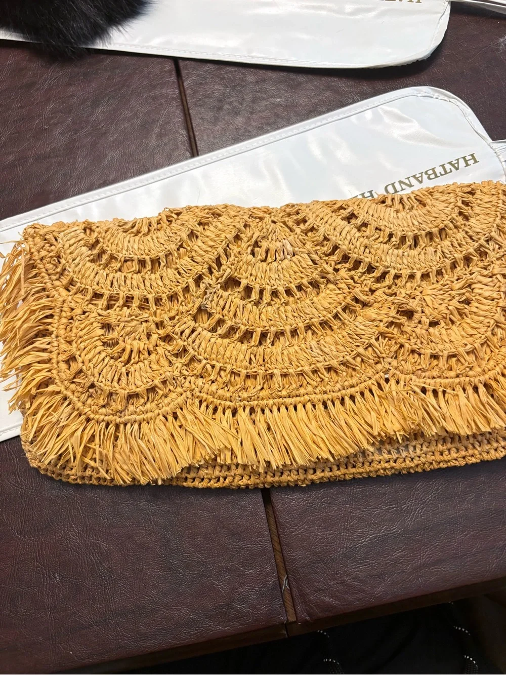 mar Y sol Giselle Small Raffia Clutch